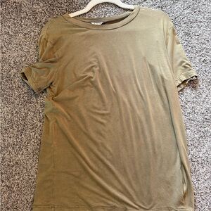 POL Green Short Sleeve Tee Classic Crew Neck